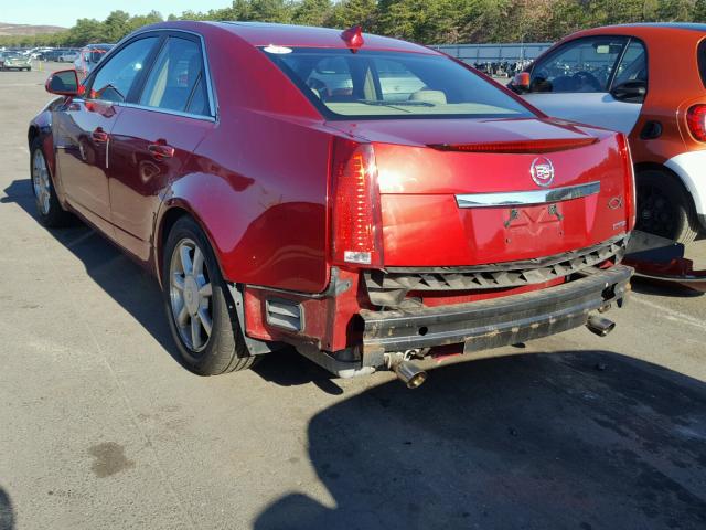 1G6DF577290167122 - 2009 CADILLAC CTS RED photo 3