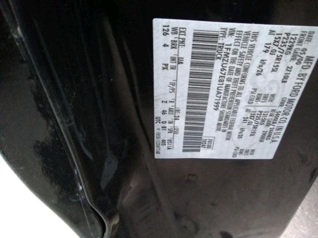 1FMZU67E81UA71999 - 2001 FORD EXPLORER S BLACK photo 10