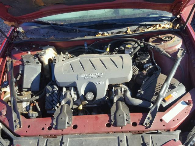 2G2WS522141345293 - 2004 PONTIAC GRAND PRIX ბურგუნდია ფოტო 7