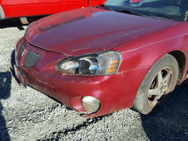 2G2WS522141345293 - 2004 PONTIAC GRAND PRIX ბურგუნდია ფოტო 9