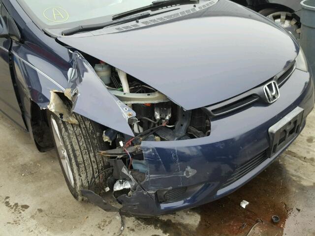 2HGFG12857H571375 - 2007 HONDA CIVIC EX BLUE photo 9