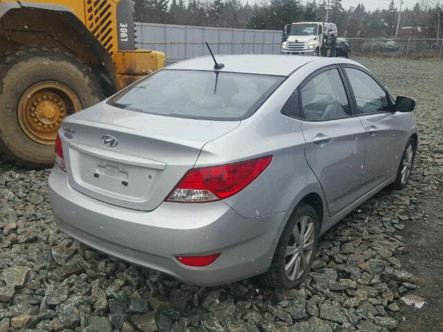 KMHCU4AE7DU522301 - 2013 HYUNDAI ACCENT GLS SILVER photo 4