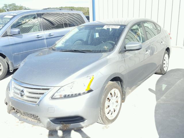 3N1AB7AP6DL752395 - 2013 NISSAN SENTRA S SILVER photo 2