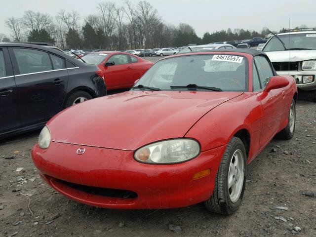 JM1NB3537X0119193 - 1999 MAZDA MX-5 MIATA RED photo 2