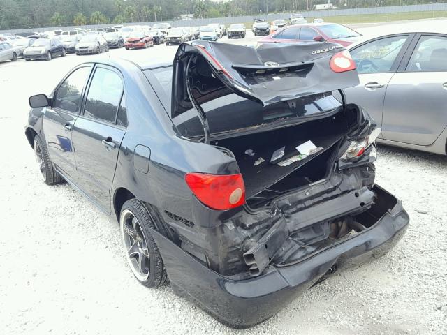 2T1BR32E97C786180 - 2007 TOYOTA COROLLA CE BLACK photo 3