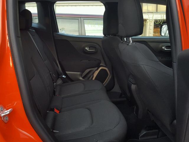 ZACCJBAW6GPD20159 - 2016 JEEP RENEGADE S ORANGE photo 6