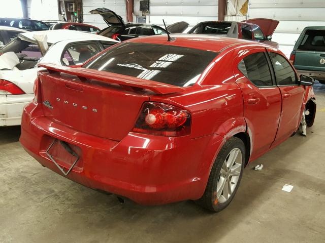 1C3CDZAGXEN104835 - 2014 DODGE AVENGER SE RED photo 4