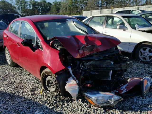 KNADM4A39E6352775 - 2014 KIA RIO LX RED photo 1