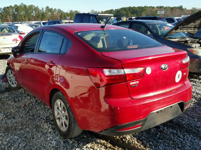 KNADM4A39E6352775 - 2014 KIA RIO LX RED photo 3