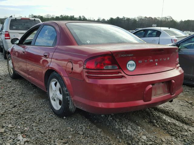 1B3EL46X05N685301 - 2005 DODGE STRATUS SX RED photo 3