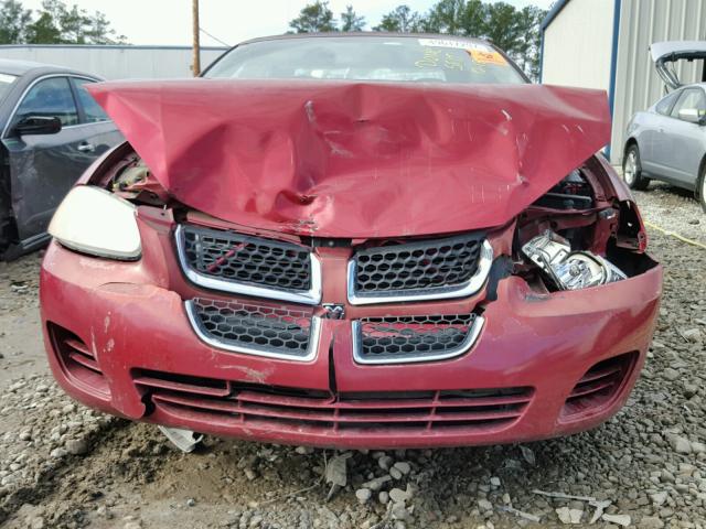 1B3EL46X05N685301 - 2005 DODGE STRATUS SX RED photo 9