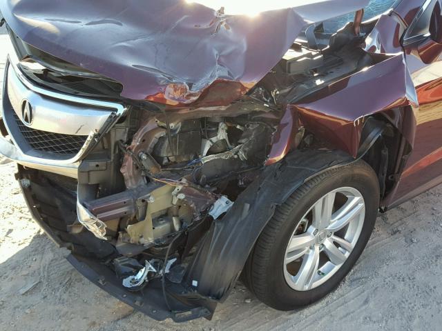 5J8TB3H54EL005511 - 2014 ACURA RDX TECHNO MAROON photo 9