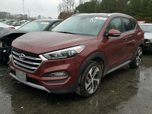 KM8J33A23HU369044 - 2017 HYUNDAI TUCSON LIM BURGUNDY photo 2