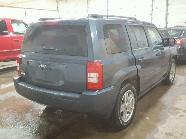 1J8FF28W68D660926 - 2008 JEEP PATRIOT SP GRAY photo 4