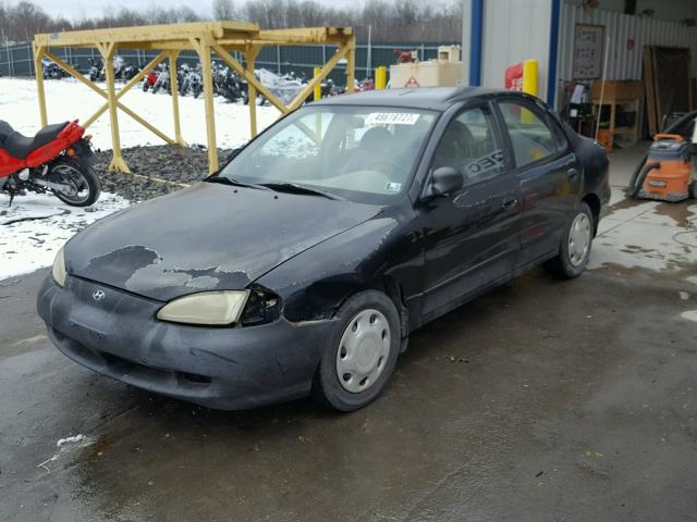 KMHJF24M6VU447505 - 1997 HYUNDAI ELANTRA BLACK photo 2