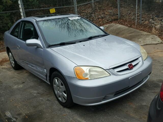 1HGEM22962L092140 - 2002 HONDA CIVIC EX SILVER photo 1