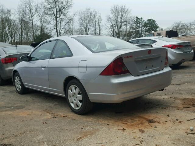 1HGEM22962L092140 - 2002 HONDA CIVIC EX SILVER photo 3