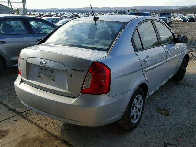 KMHCN46C79U340853 - 2009 HYUNDAI ACCENT GLS SILVER photo 4