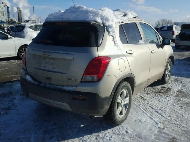 3GNCJLSB2DL183279 - 2013 CHEVROLET TRAX 1LT GRAY photo 4