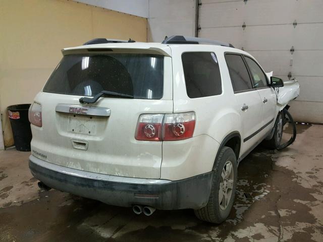 1GKLRKED7AJ173444 - 2010 GMC ACADIA SL WHITE photo 4