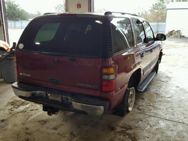 1GNEK13Z93J222784 - 2003 CHEVROLET TAHOE K150 MAROON photo 4