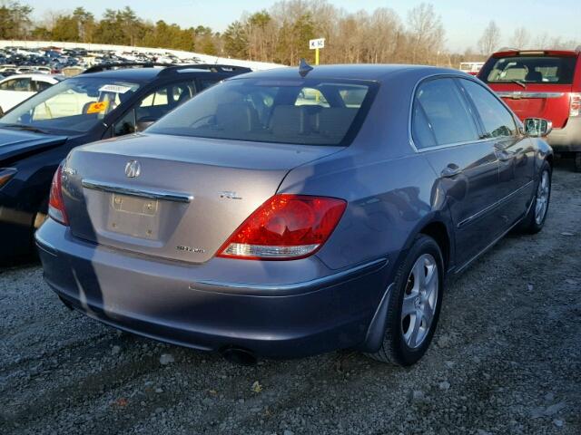 JH4KB16595C007481 - 2005 ACURA RL GRAY photo 4