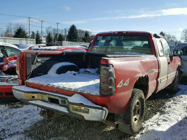 2GCEK19T541321142 - 2004 CHEVROLET SILVERADO RED photo 4