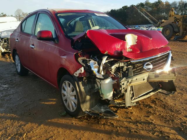 3N1CN7APXCL908257 - 2012 NISSAN VERSA S RED photo 1