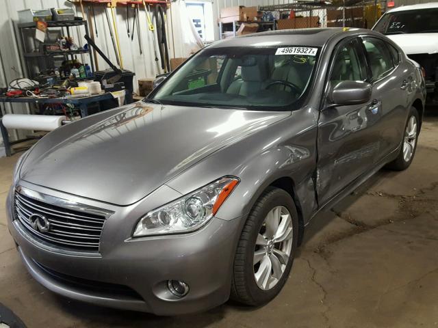 JN1BY1AR9BM375596 - 2011 INFINITI M37 X SILVER photo 2