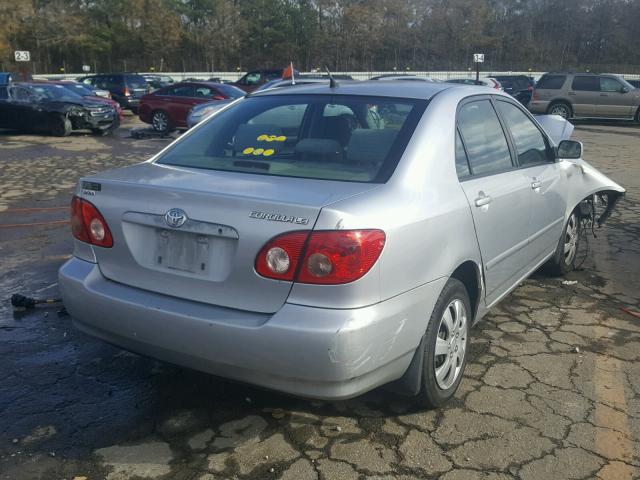 JTDBR32E252067381 - 2005 TOYOTA COROLLA CE SILVER photo 4