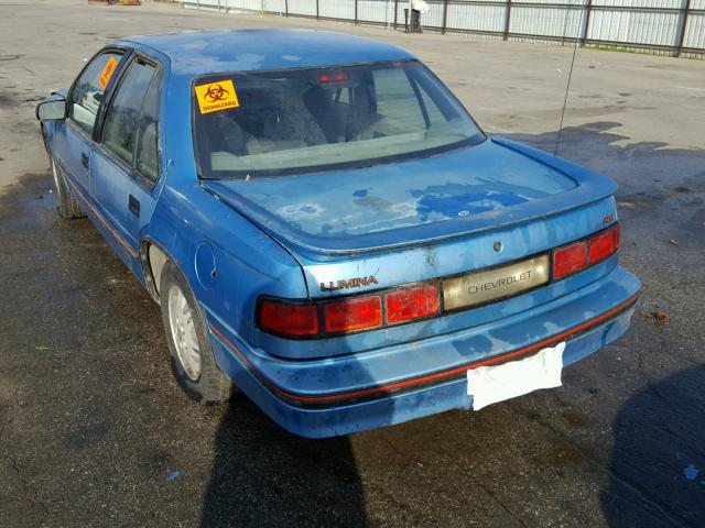 2G1WN54T3N9213088 - 1992 CHEVROLET LUMINA EUR BLUE photo 3