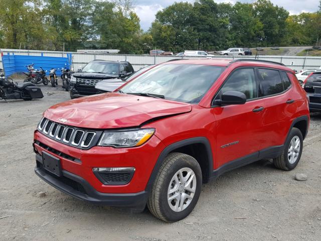 3C4NJDAB9HT668002 - 2017 JEEP COMPASS SP RED photo 2