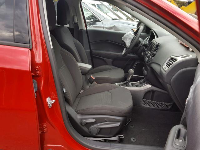 3C4NJDAB9HT668002 - 2017 JEEP COMPASS SP RED photo 5
