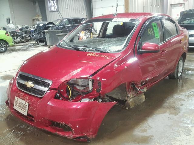 KL1TD5DE8BB197521 - 2011 CHEVROLET AVEO LS RED photo 2