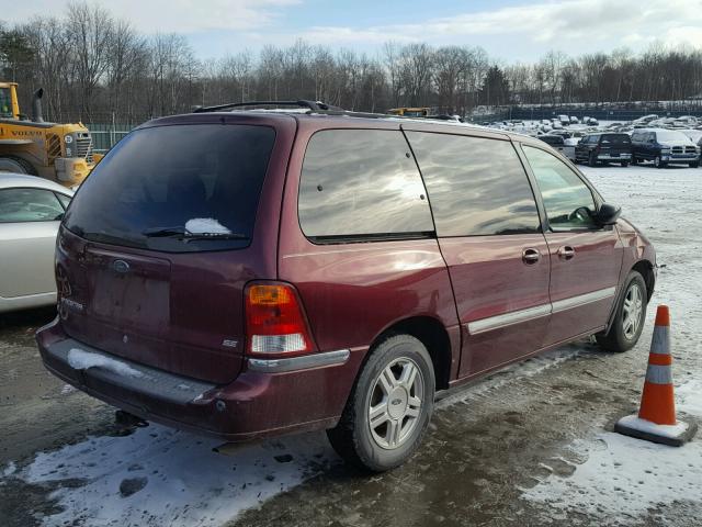 2FMZA52411BA59295 - 2001 FORD WINDSTAR S MAROON photo 4