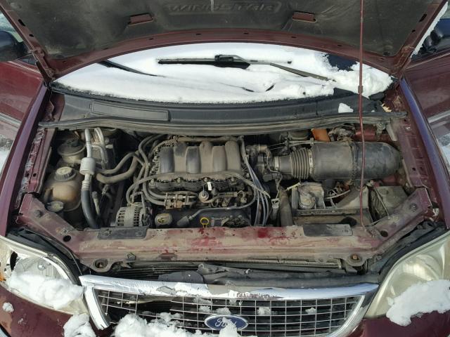 2FMZA52411BA59295 - 2001 FORD WINDSTAR S MAROON photo 7