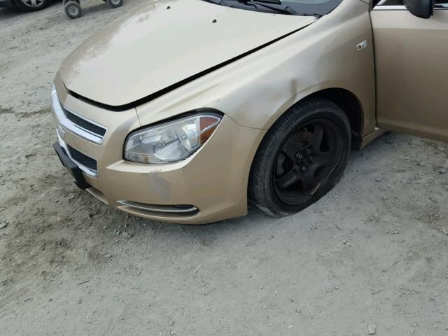 1G1ZG57N28F262878 - 2008 CHEVROLET MALIBU LS 奶油色 照片 9
