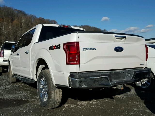 1FTEW1EF1FKE86287 - 2015 FORD F150 SUPER WHITE photo 3