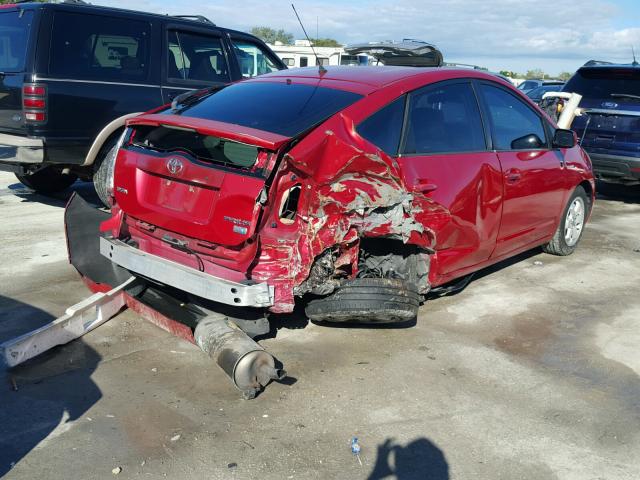 JTDKB20U177611075 - 2007 TOYOTA PRIUS RED photo 4