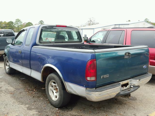 1FTZX1724WNB47059 - 1998 FORD F150 BLUE photo 3