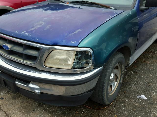 1FTZX1724WNB47059 - 1998 FORD F150 BLUE photo 9