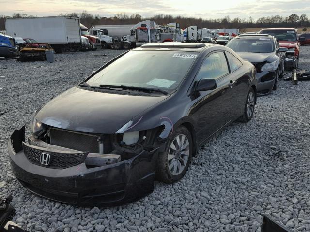 2HGFG12819H512715 - 2009 HONDA CIVIC EX BLACK photo 2