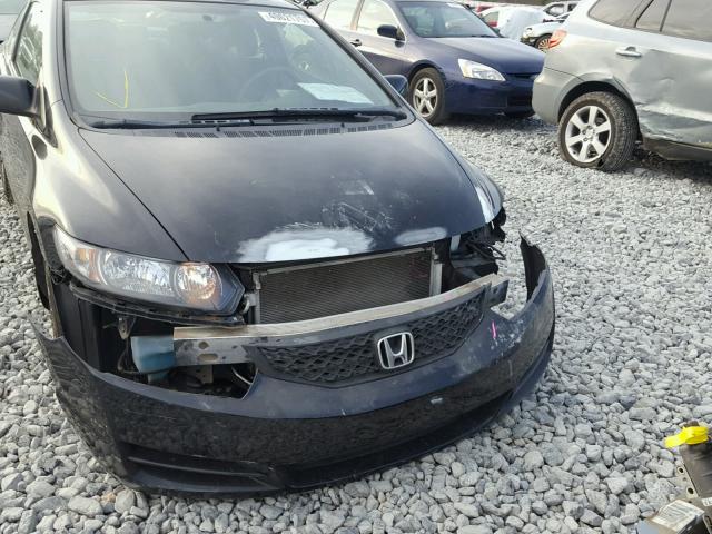 2HGFG12819H512715 - 2009 HONDA CIVIC EX BLACK photo 9