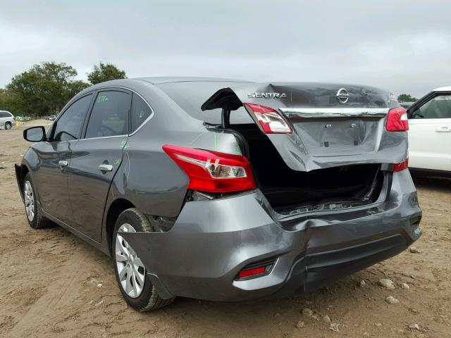 3N1AB7AP6HY238779 - 2017 NISSAN SENTRA S GRAY photo 3