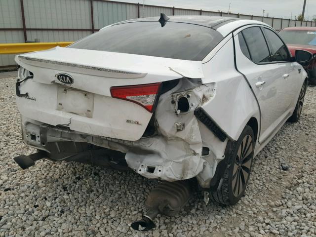 5XXGR4A66DG119318 - 2013 KIA OPTIMA SX WHITE photo 4