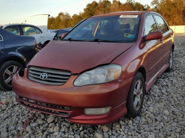 2T1BR32E14C206318 - 2004 TOYOTA COROLLA CE MAROON photo 2