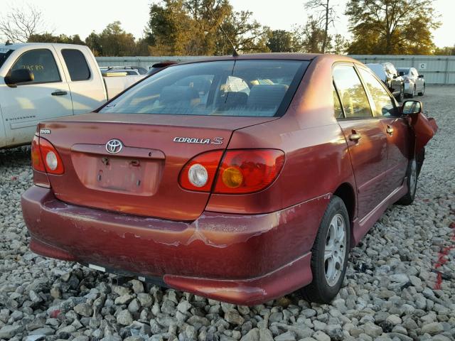 2T1BR32E14C206318 - 2004 TOYOTA COROLLA CE MAROON photo 4