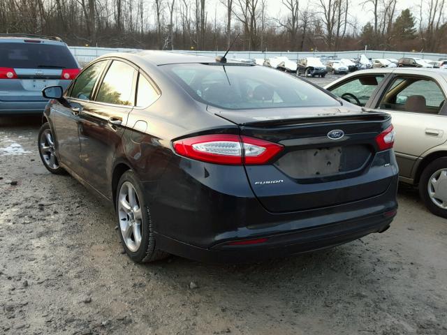 3FA6P0H74DR316682 - 2013 FORD FUSION SE BLACK photo 3