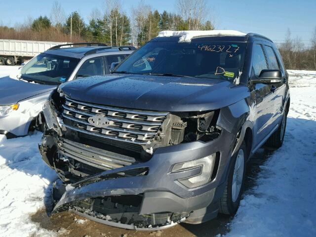 1FM5K8DH2HGA19209 - 2017 FORD EXPLORER X SILVER photo 2