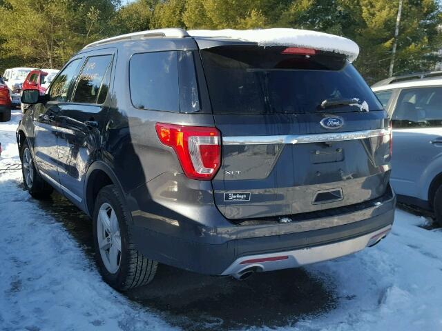 1FM5K8DH2HGA19209 - 2017 FORD EXPLORER X SILVER photo 3